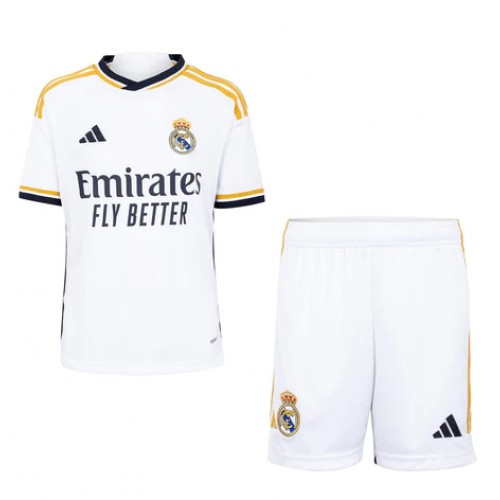 Dětský Fotbalový dres Real Madrid 2023-24 Domácí Krátký Rukáv (+ trenýrky)